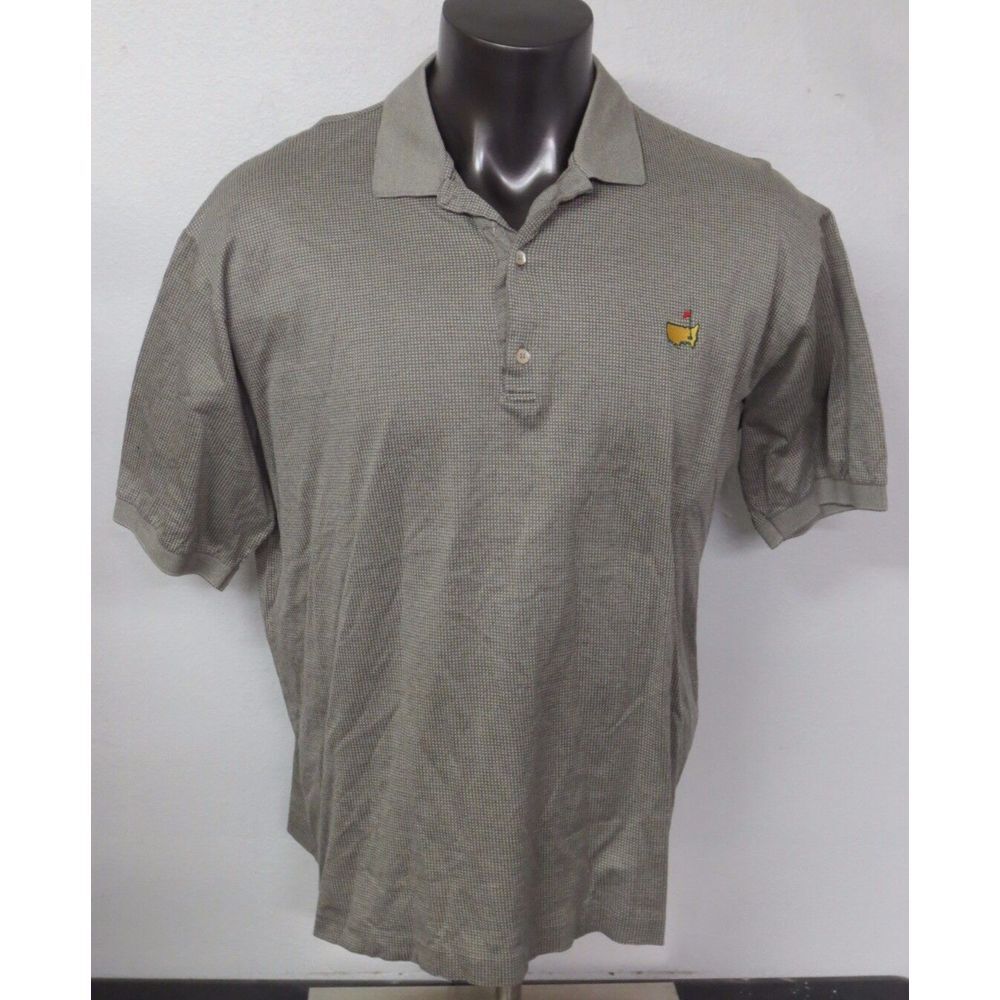 Mens Bobby Jones Master's Collection Polo Shirt Brown Size XL ITALY‎ Cotton